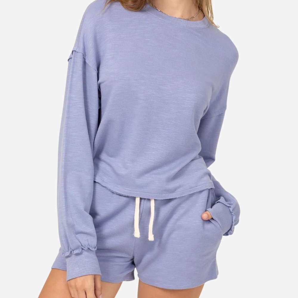 NWT Light Indigo Short Lounge Set
